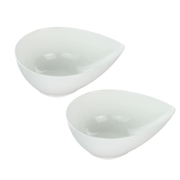 Mini Porcelænsskål Dip - Dråbe Dyb - 16 pak Vit 4000