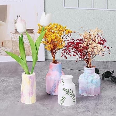 4 stk. silikoneform vase, vase støbeforme, epoxyharpiksforme vase, blomstervase silikoneforme