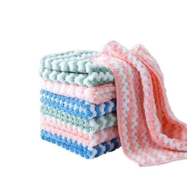 Set med 6 mikrofiber kökshanddukar, extra stora och tjocka