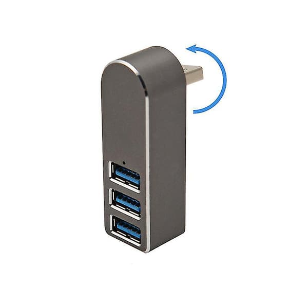3-ports USB 3.0-hub 270° roterbar for USB 3.0-kompatible enheter SXQ