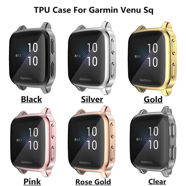 Kellokotelo Garmin Venu SQ täysin peittävä näytönsuoja (hopea)