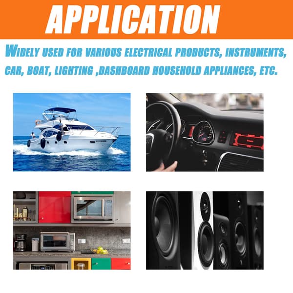 Round Rocker Switch, AC 6A/250V, 10A/125V, SPST, 2-Pin Rocker Switch, Latching Push Button Switch, for A