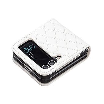 PU-etui til Samsung Galaxy Z Flip4 (hvid)
