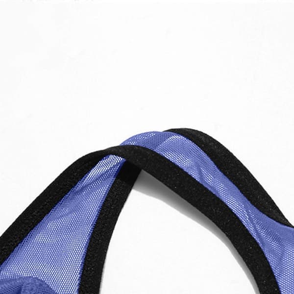 Issilke Mesh Läpinäkyvät Miesten Stringit Miesten Alusvaatteet - WELLNGS Sininen L Blue L