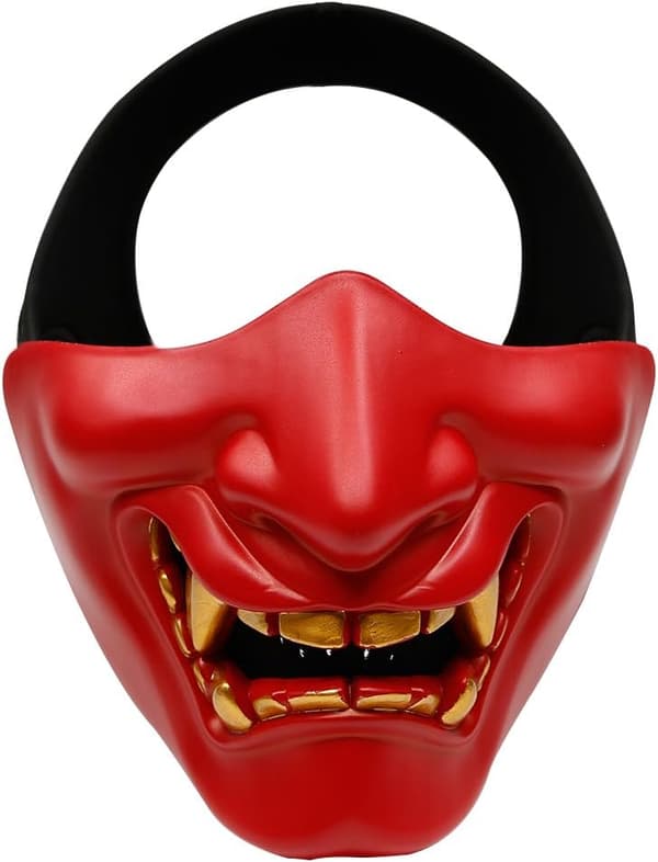Airsoft Halvmasker, Ond Demon Monster Kabuki Samurai Hanny
