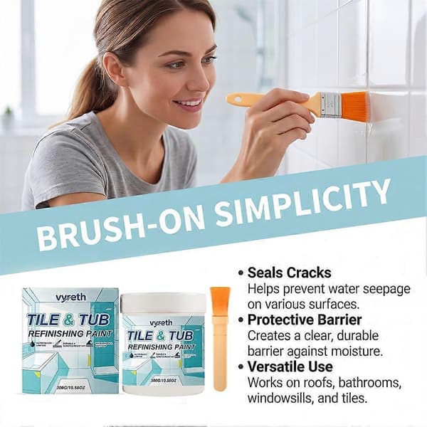 White Bathtub Paint Long-lasting Tile Coating for Home Kitchen