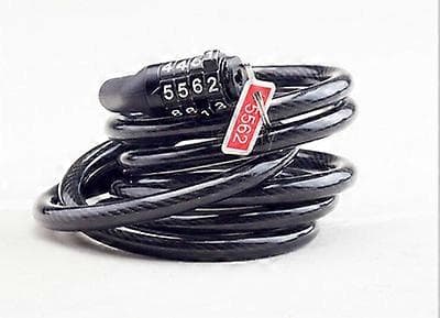 Gadget Deals Cykellås Tyverisikring Stål Stærk Cykellås Bagage-/Hjelmlås/Cykellås til Cykel/Cykellås til Cykel med Adgangskode