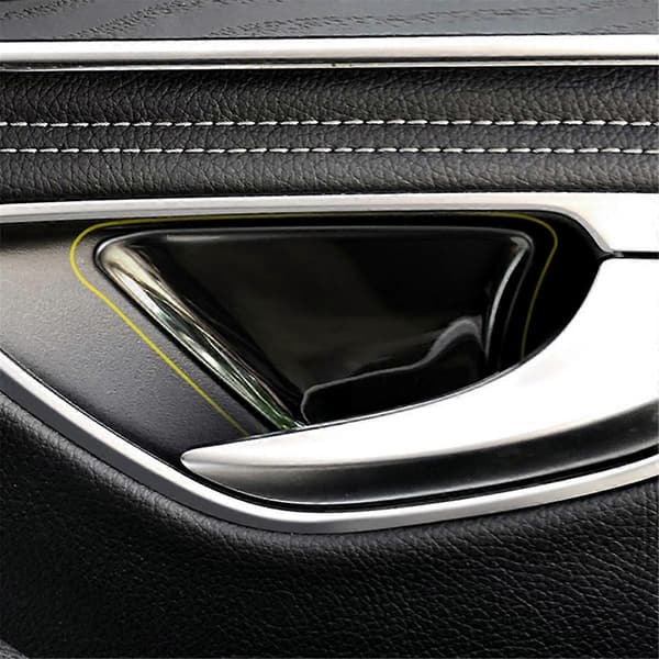 1Set/4pcs Inner Door Handle Bowl Trim Sticker for C/E/GLC-Class 2015-2023 Door Bowl A Silver Silver