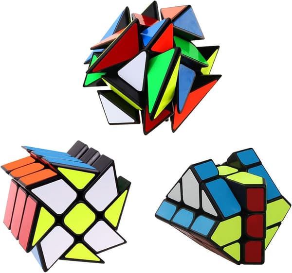 Speed Cube Sett 3 Pakke Magisk Speed Cube Pakke 3x3x3 YJ Windmi