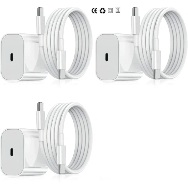 20W USB-C hurtigoplader til iPhone med 2m kabel [JUN] USB-C 1-pak USB-C 1-pack