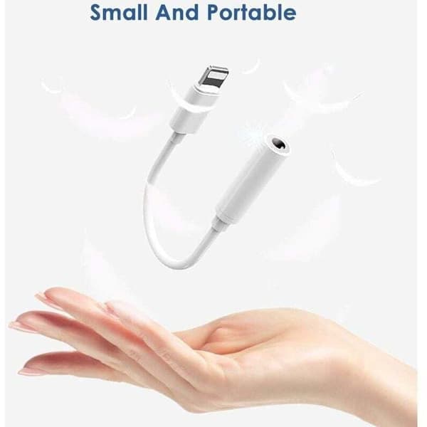 2-pak 3,5 mm hovedtelefonstikadapter til iPhone 7/8/X/11/12 - Kompatibel med iPhone iOS-enheder