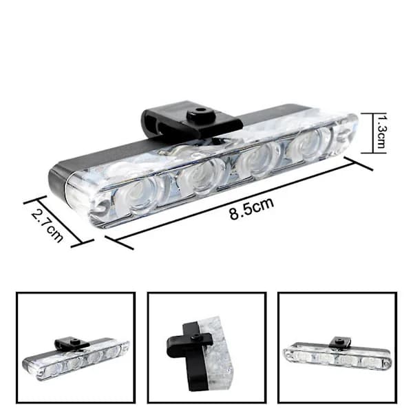 16 LED-blitslys med trådløs fjernkontroll for dashbord, nødvarsel, blinkende lys, 12V gult lys hvit