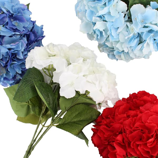 2-pakning kunstige silkehortensiablomster - for blomsterbukett, H