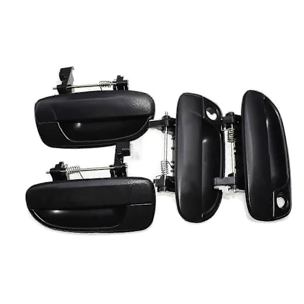 4 pcs (Front Rear Left Right) Outer Door Handle Black For 2000-2005 New