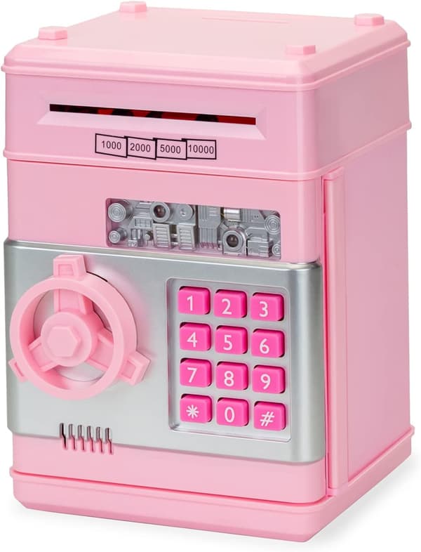 Spargris ATM-Bank med Myntbehållare (Rosa)