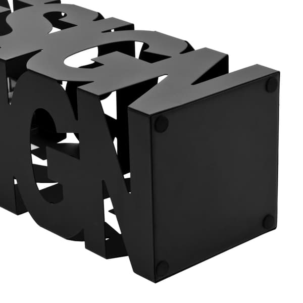 vidaXL Sateenvarjoteline, design, teräs, musta Svart black