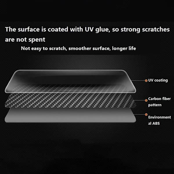Dekorativ karbonfiber frontlysbryterramme for Navara NP300 2016-2021