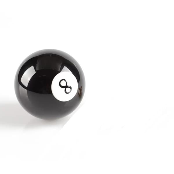 Gearskifterknop Sort 8-kugle billard Akryl Gearskifterknop Sort Formet Rund Manuel med 3 Adaptere Universal Pasform