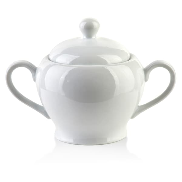 Sukkerskål porcelæn Mondex BASIC 11x17,5x11,5 cm hvid 1 stk
