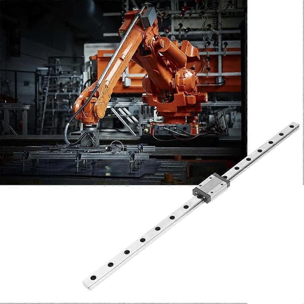 MGN12H Svart Miniatyr Lineær Skinneguide 12mm Bredde Glideblokk (400mm)