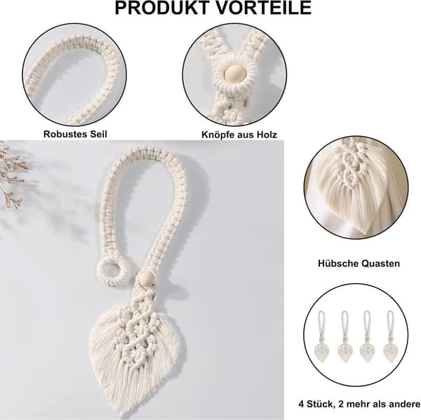 Verhoteline - 4 kpl - Verhonpidike Koukku - Verhonauhat - Verhonauhat - Pidike