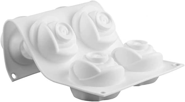 6-hullers roseformede silikoneforme Silikoneform til kageform Lysform