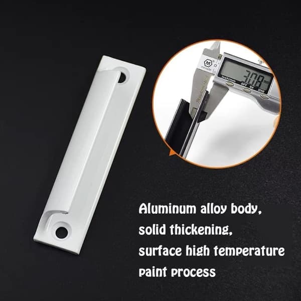Exterior balcony door handle, exterior door handle, patio door handle 4 pcs White
