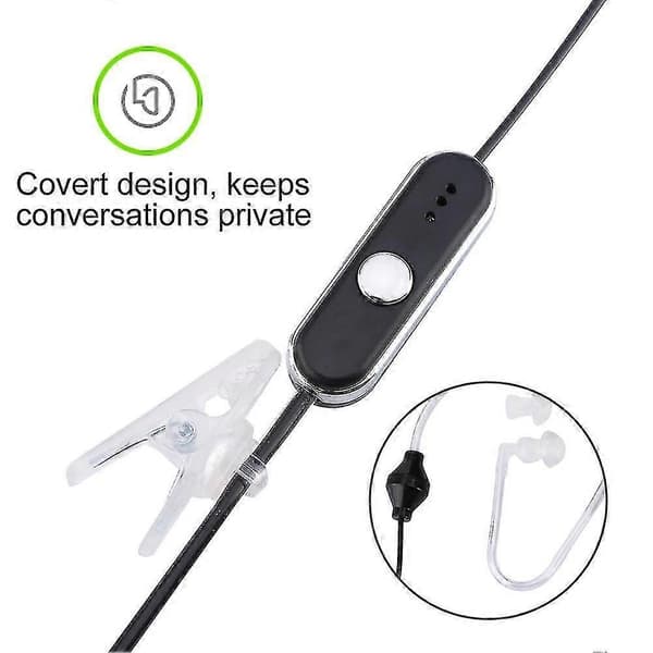 Universelt 2-pinners øretelefon-headset for K-hode walkie talkie-radio [MI]