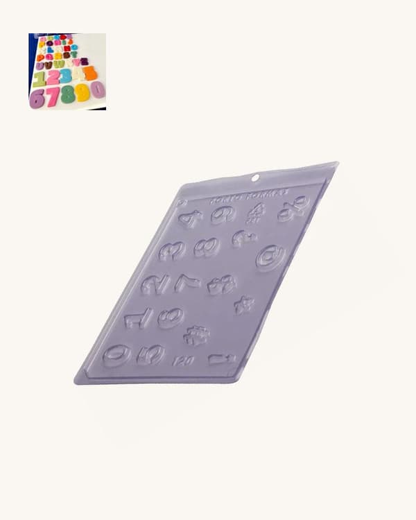 Pralineform Tal & Symboler Chokoladeform - Porto Formas 120 Transparent transparent