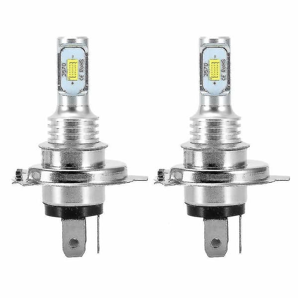 2x H4 9003 Hb2 6000k Super Vit Csp Led Forlygtepære Kit Høj Lav Lys Canbus