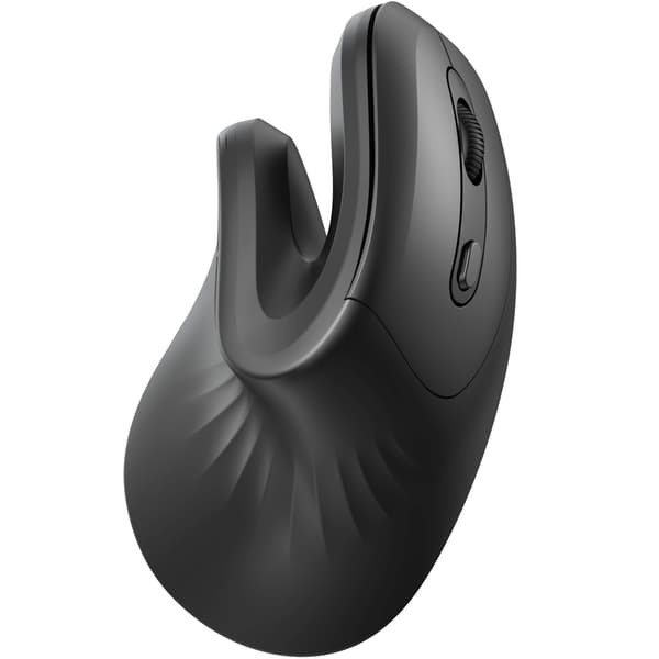 Langaton ergonominen pystysuora hiiri, 6 painiketta, 3200 DPI