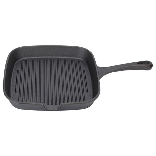 Nonstick Grill Pan, 22cm, Heat-Resistant Handle, Iron Ridges, Steak Frying Pan for Home Kitchen