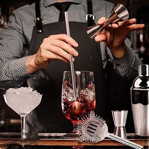 Cocktailshaker - PRUMYA - 5-delt profesjonelt sett - Rustfritt stål - 750ML - Tåler oppvaskmaskin