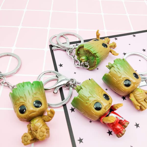 4 kappaletta Baby Groot -avaimenperiä Guardians of the Galaxy, Klassinen Mo