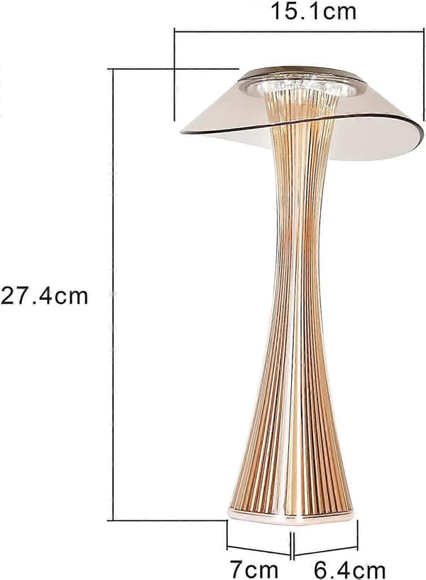 Dimmable USB Table Lamp Rechargeable Bedside Lamp - Pink LED Touch Night Light 3W Wireless PMMA Design Table Lamp Modern Night Lamp [Energy C (FMY)