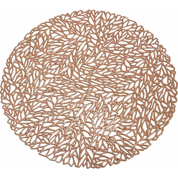 Dækkeserviet Rund Sølv 38 cm 4-pak Silver silver