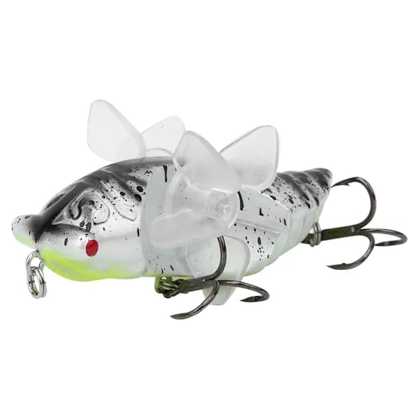 Hard Fishing Lure Bionic Cicada Shape Fishing Bait with Rotating Propeller Treble Hook 7.5cmY238-6[CO]