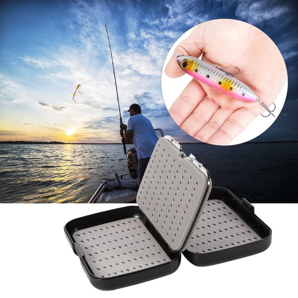 Durable Thickened Waterproof Fly Fishing Bait Lure Hook Tackle Box Storage Case (B)