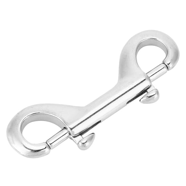 Sølv Holdbar Rustfrit Stål Dobbeltendet Klip Krog Bolt Snap Dykkespænde (65mm)