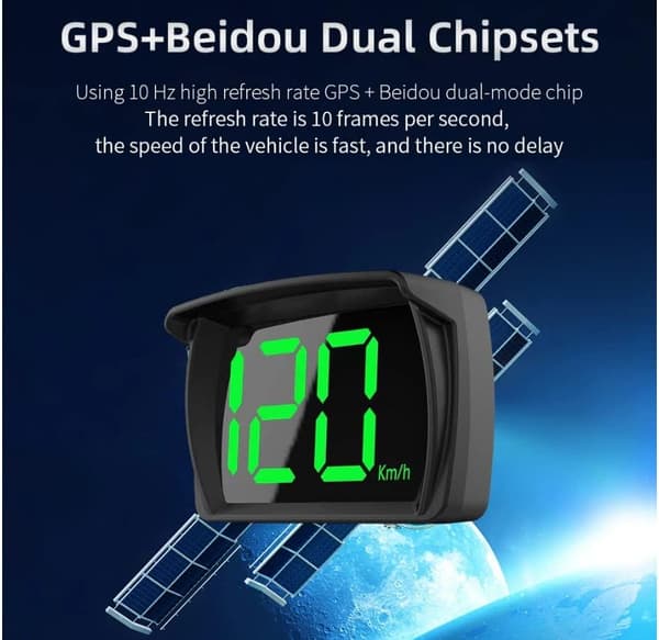 Auto HUD Head-Up Display 2.8 \" KM/H Speedometer with GPS Chipset for Bicycle, Motorcycle, Truck, Car, Scooter