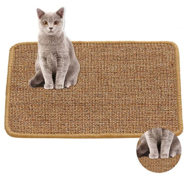 Cat Scratch Mat Lefou 30 x 40 cm Natural Sisal Horizontal Scratching Board Protects Carpets and Sofas
