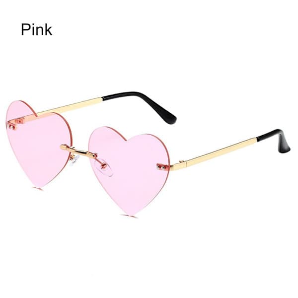 Bueløse hjerteformede solbriller Rosa hippie-solbriller ROSA Rosa Pink Pink