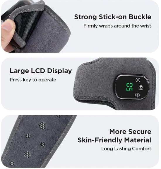 3-i-1 fodmassager med varme og vibration til cirkulation og smertelindring