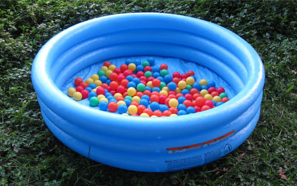 Above-ground pool, children's inflatable swimming pool ocean ball pool bath (147cm×33cm)