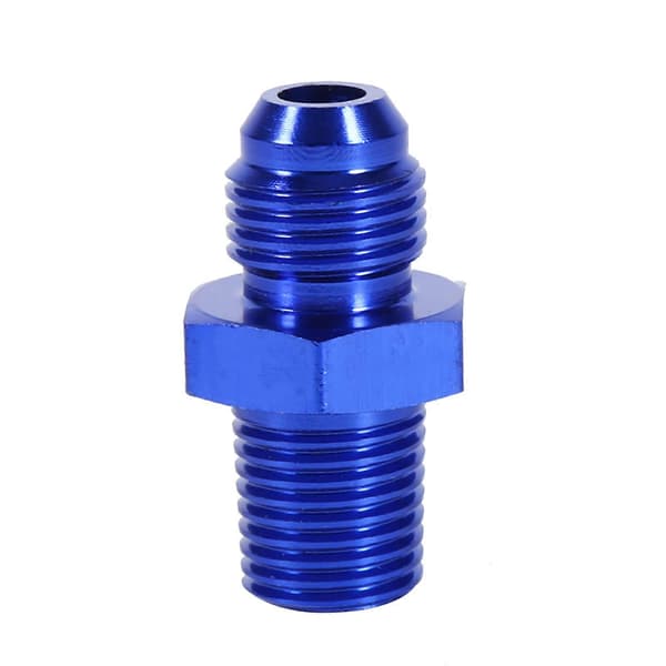 Aluminium AN6 till NPT 1/4\" Bränsle Olje Kopplingar Rak Adapter Bil Blå