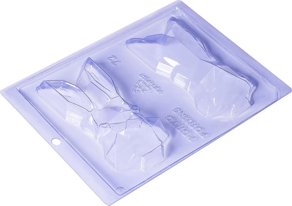 Pralineform Kanin Chokoladeform - Porto Formas 72 - Special 3-delt form Transparent transparent