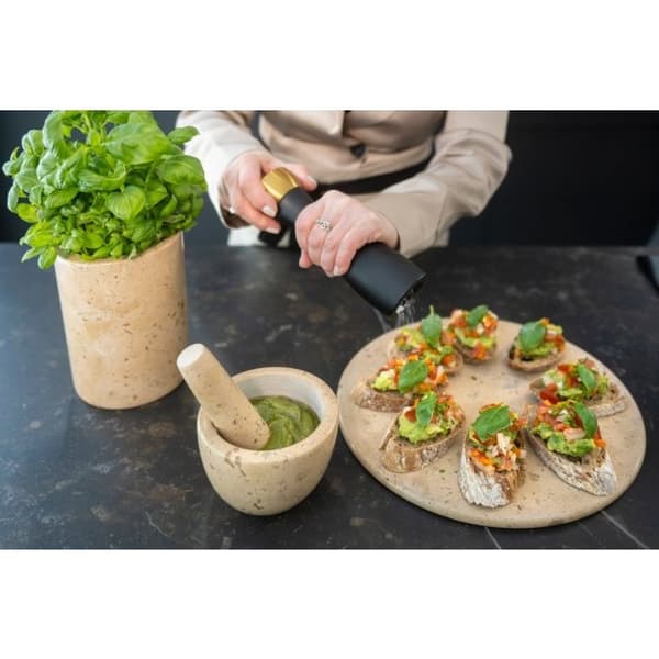Festive krydderkværn sort/guld 20 cm – Maku Kitchen Life Svart black