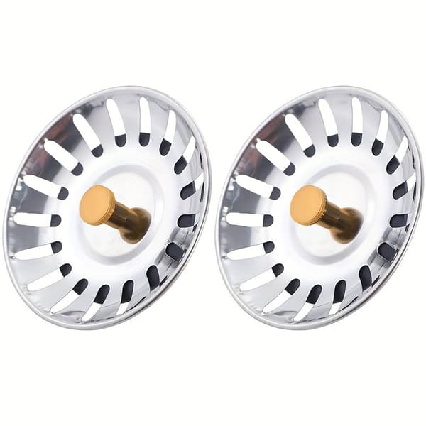 2 stk kjøkkenvasksil og proppsett, vaskepropp og filter med hårfanger 2pcs