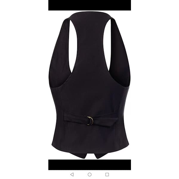 Wabjtam Elegant Damväst Racerback Tuxedo Kostymväst L