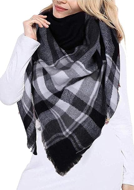 (Nior) Stor Ternuld Sjal Dame Cashmere Sjal Varm Efterår